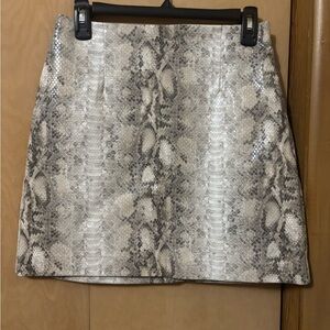 Dynamite Patent Leather Snake Pattern Mini Skirt